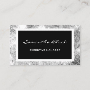 Professional Modern Handwriting Black Grey Business Card