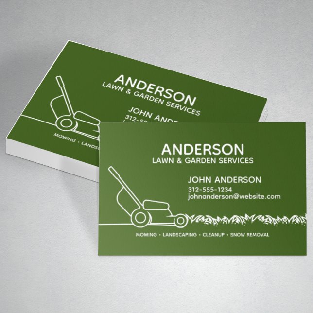 Professional Modern Landscaping & Lawn Care Business Card (Creator Uploaded)