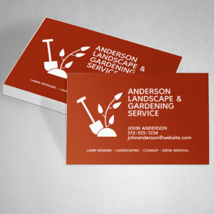 Professional Modern Landscaping & Lawn Care Business Card
