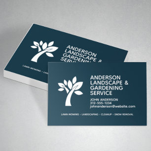 Professional Modern Landscaping & Lawn Care Business Card