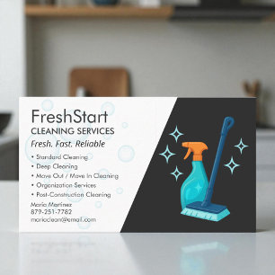 Professional Modern Luxury Cleaning Business Card