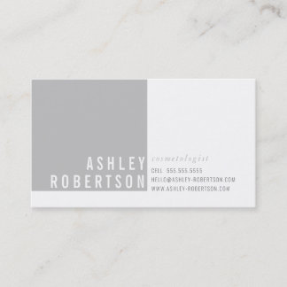 PROFESSIONAL MODERN minimal stylish soft grey Business Card