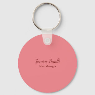 Professional Modern Minimalist Add Name Personal Keychain