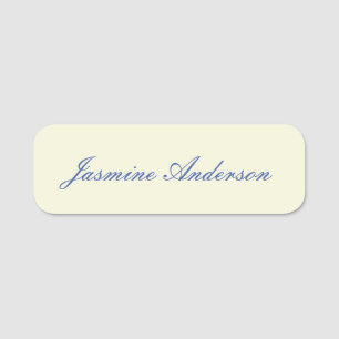 Professional Modern Minimalist Beige Colour Name Tag