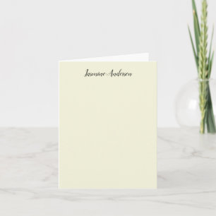 Professional Modern Minimalist Beige Colour Note Card