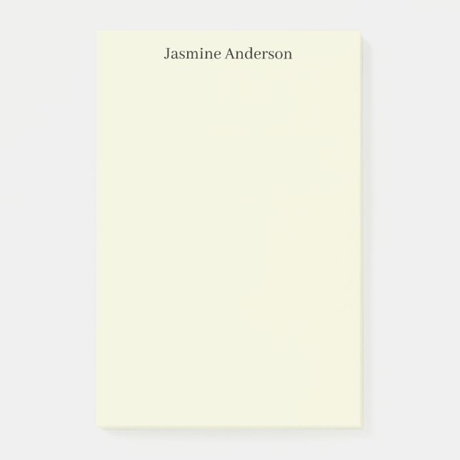 Professional Modern Minimalist Beige Colour Post-it Notes (Front)