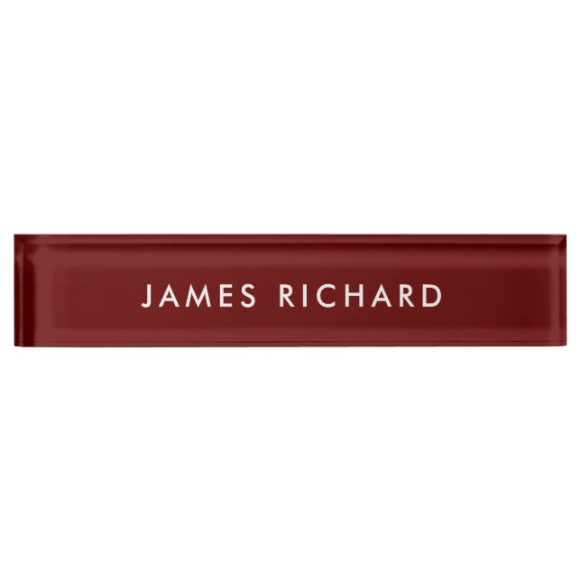  Professional Modern Minimalist Brown Office Desk Nameplate (Front)