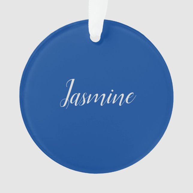 Professional Modern Minimalist Deep Blue & Purple Ornament (Front)