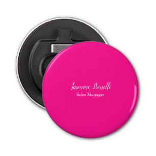Professional Modern Minimalist Deep Pink Bottle Opener