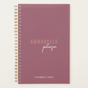 Professional Modern Minimalist Dusty Rose Custom Planner