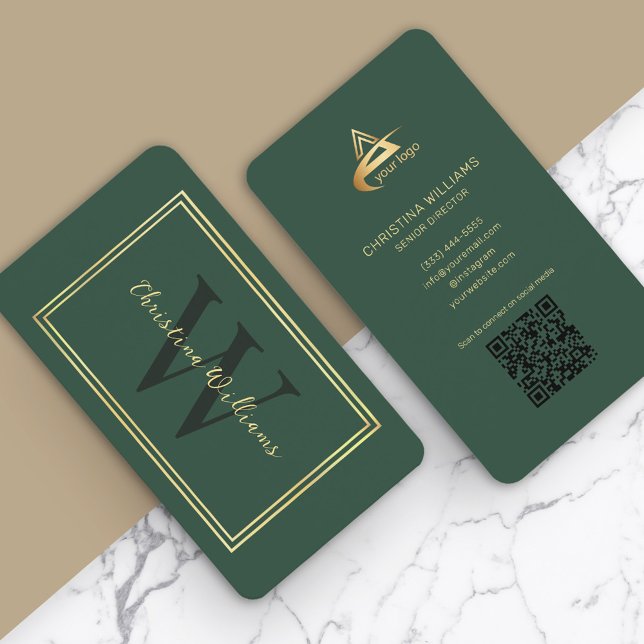 Professional Modern Minimalist Elegant Monogram Business Card (Professional Modern Minimalist Elegant Monogram Business Card)