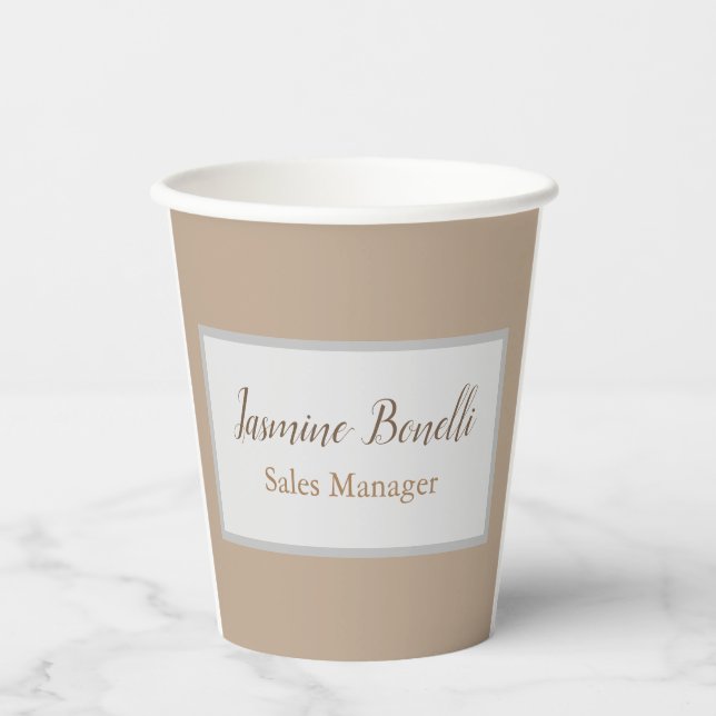 Professional Modern Minimalist Paper Cups (Front)