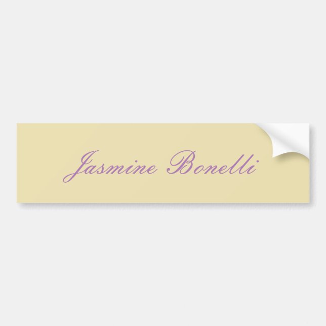 Professional Modern Minimalist Pastel Beige Colour Bumper Sticker (Front)