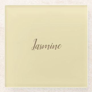Professional Modern Minimalist Pastel Beige Colour Glass Coaster
