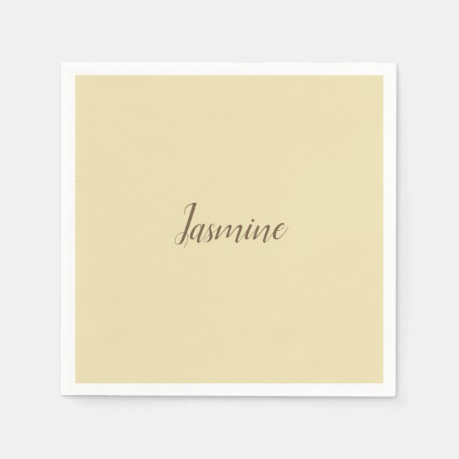 Professional Modern Minimalist Pastel Beige Colour Napkin (Front)