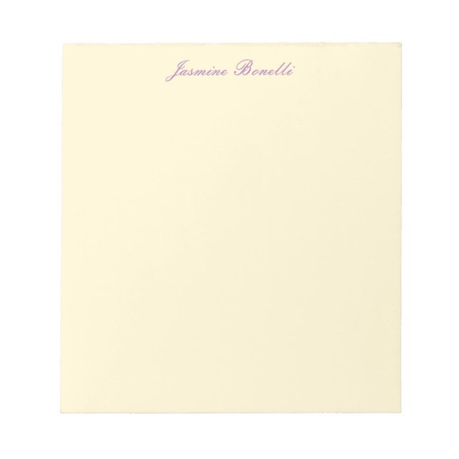 Professional Modern Minimalist Pastel Beige Colour Notepad (Front)