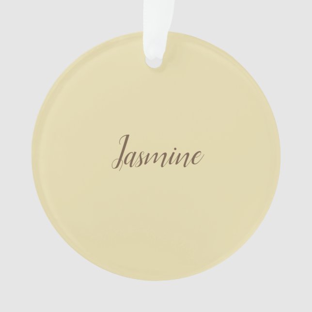 Professional Modern Minimalist Pastel Beige Colour Ornament (Front)