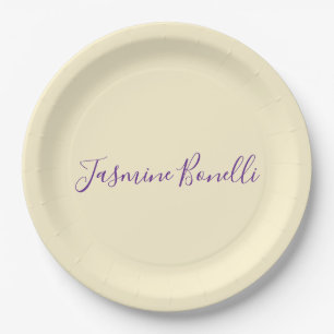 Professional Modern Minimalist Pastel Beige Colour Paper Plate