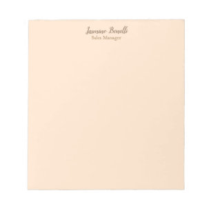 Professional Modern Minimalist Pastel Colour Notepad