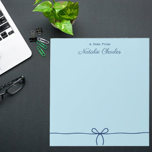 Professional Modern Minimalist Pastel & Navy Blue Notepad