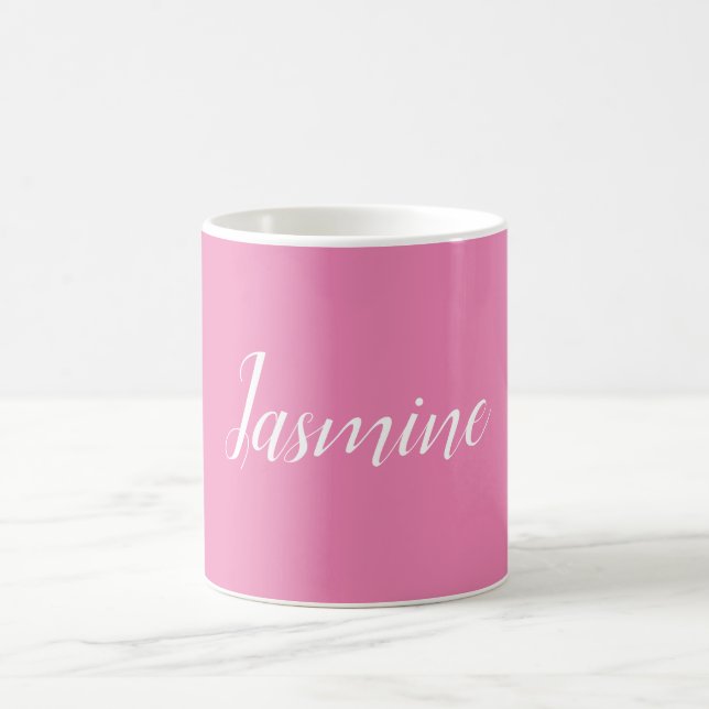 Professional Modern Minimalist Pink Coffee Mug (Center)