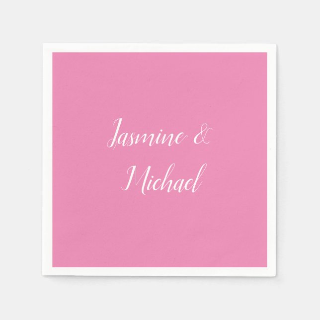 Professional Modern Minimalist Pink Colour Napkin (Front)