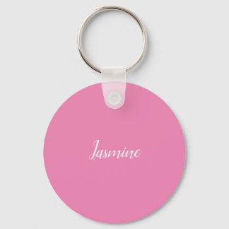 Professional Modern Minimalist Pink Keychain