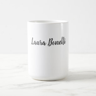 Professional Modern Minimalist Plain Add Name Coffee Mug