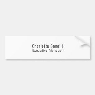 Professional Modern Minimalist Plain  Bumper Sticker