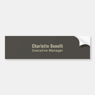 Professional Modern Minimalist Plain Bumper Sticker