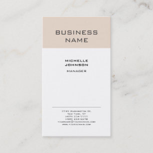 Professional Modern Minimalist Plain Business Card