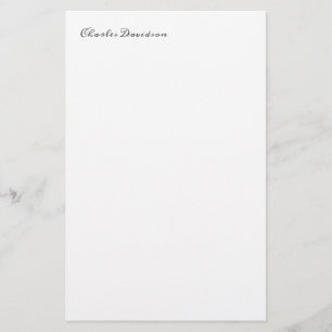 Professional Modern Minimalist Plain Calligraphy Stationery