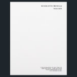Professional Modern Minimalist Plain Letterhead<br><div class="desc">You Can Easily Change the Fonts,  Background Image and Colour,  Letter Characters.</div>