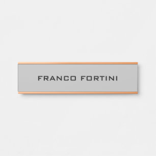 Professional Modern Minimalist Plain Light Grey Door Sign
