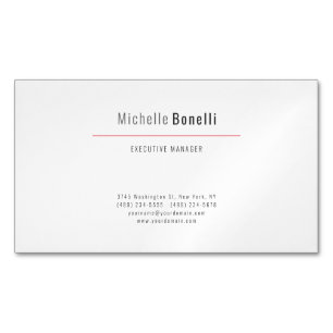 Professional Modern Minimalist Plain Magnetic Business Card