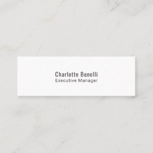 Professional Modern Minimalist Plain Mini Business Card