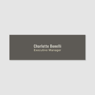 Professional Modern Minimalist Plain  Name Tag