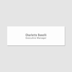 Professional Modern Minimalist Plain  Name Tag