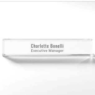 Professional Modern Minimalist Plain  Nameplate