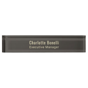 Professional Modern Minimalist Plain Nameplate