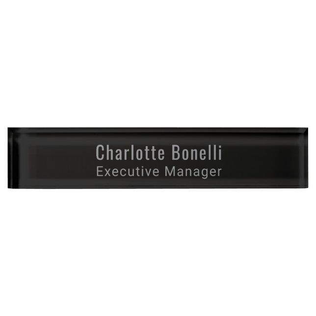 Professional Modern Minimalist Plain  Nameplate (Front)
