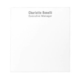 Professional Modern Minimalist Plain  Notepad