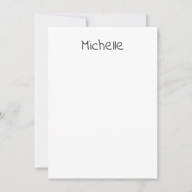 Professional Modern Minimalist Plain Own Name Card (Front)