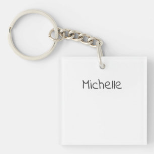 Professional Modern Minimalist Plain Own Name Keychain