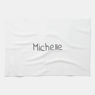 Professional Modern Minimalist Plain Own Name Kitchen Towel