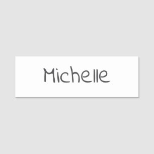 Professional Modern Minimalist Plain Own Name Name Tag