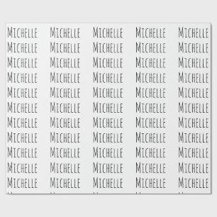 Professional Modern Minimalist Plain Own Name Wrapping Paper