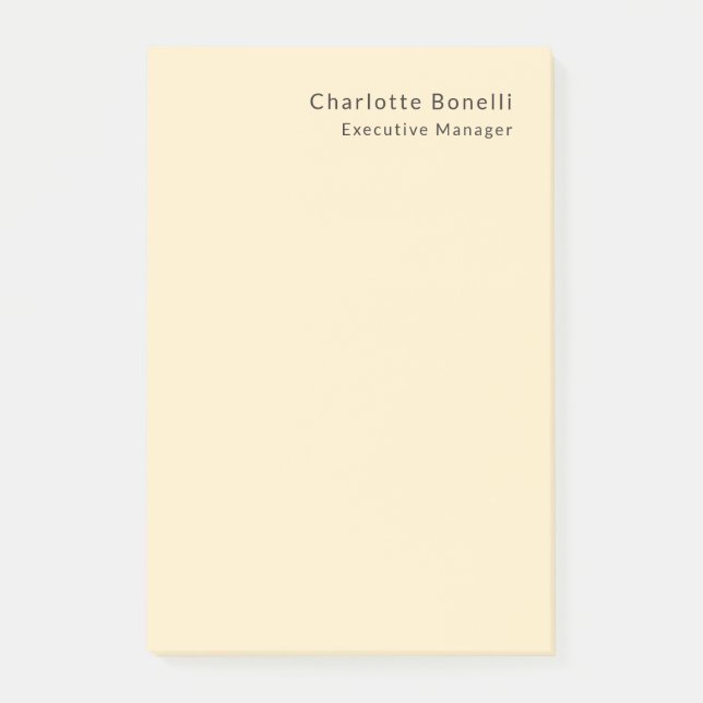 Professional Modern Minimalist  Post-it Notes (Front)