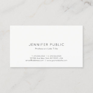 Professional Modern Minimalist Pretty Simple Plain Business Card