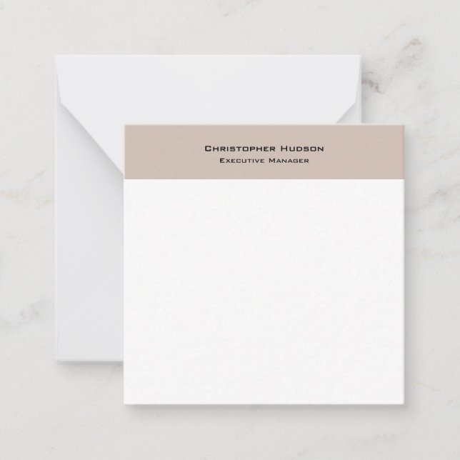Professional Modern Minimalist Simple Plain Card (Front)
